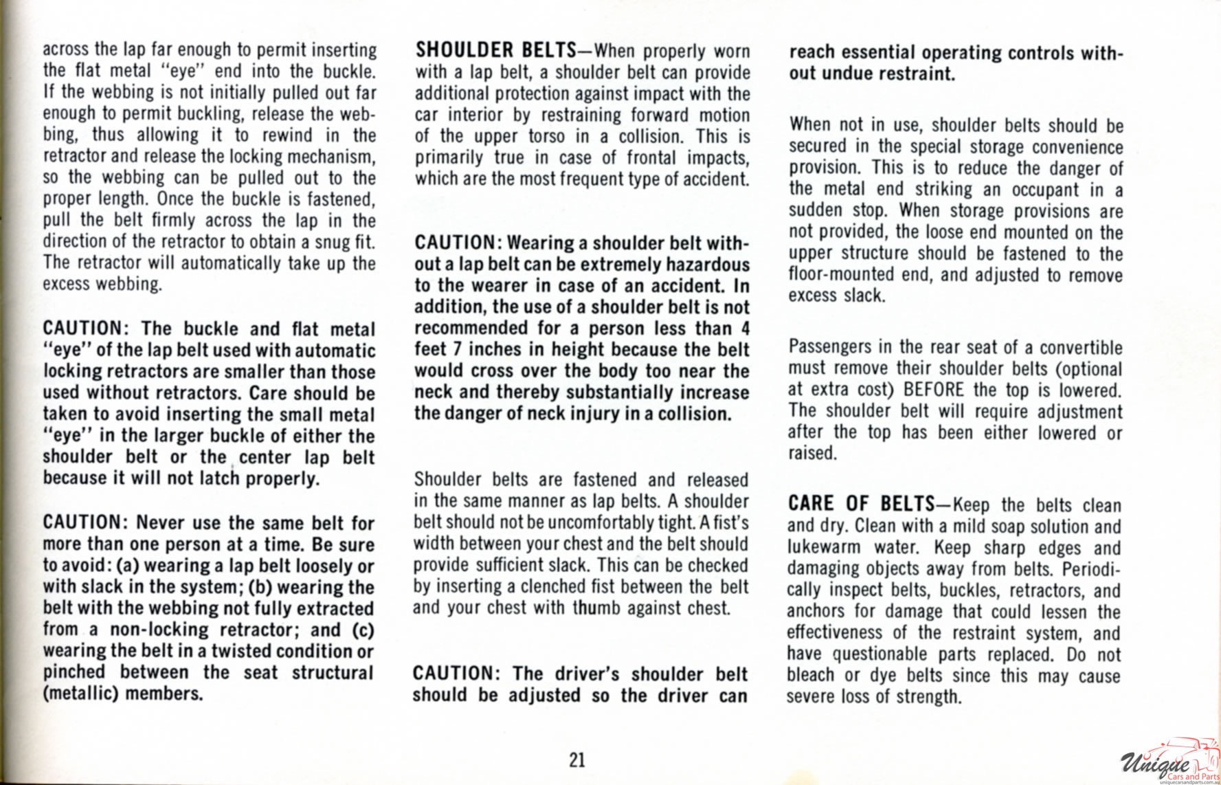 1969 Pontiac Owners Manual Page 54